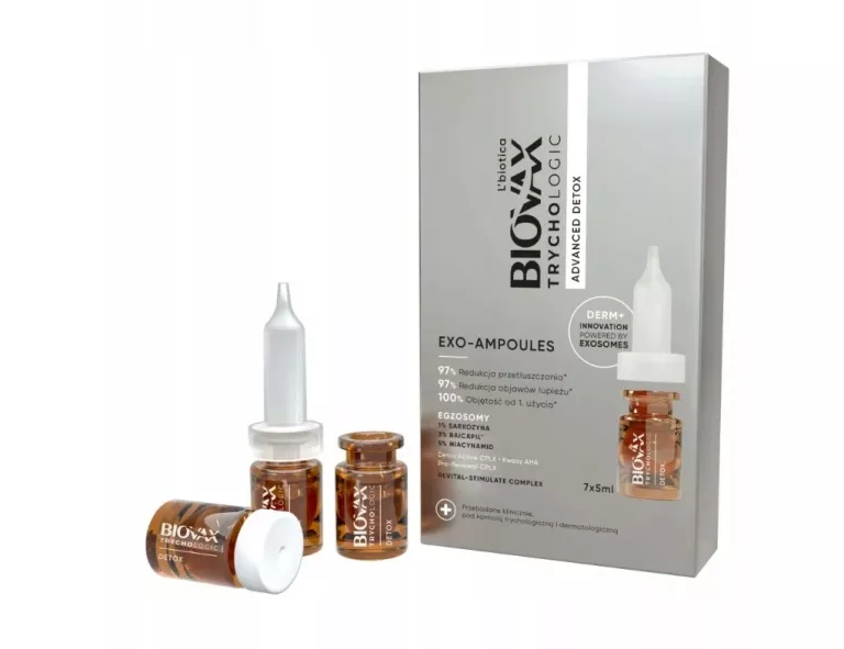 L'BIOTICA BIOVAX TRYCHOLOGIC EXO-AMPOULES ADVANCED DETOX KURACJA 7 SZT