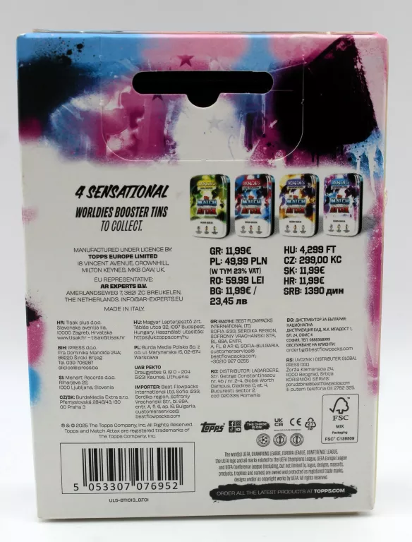 MINI PUSZKA TIN #1 MATCH ATTAX 25/26 WORLDIES WORLD BEATERS