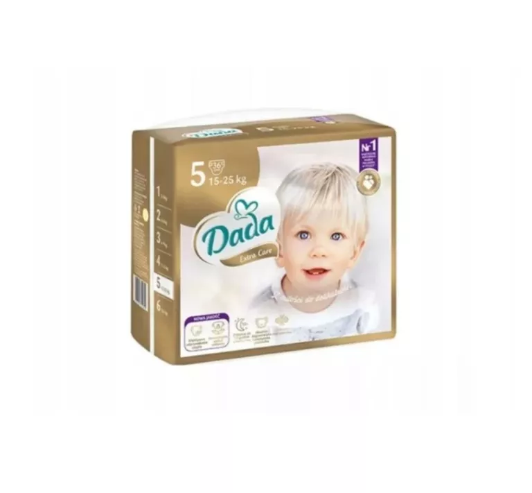 PIELUSZKI DADA EXTRA CARE ROZMIAR 5 36 SZTUKI 15-25 KG