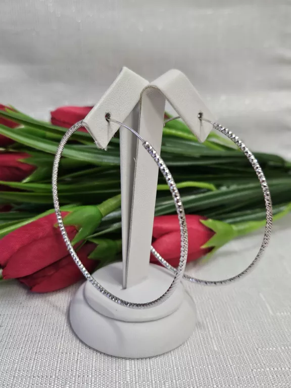 SREBRNE DUŻE KOLCZYKI  KOŁA 5,44 G 925