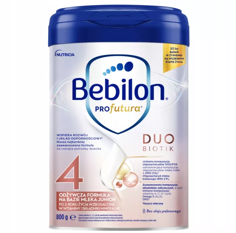 BEBILON PROFUTURA DUOBIOTIK 4 NA BAZIE MLEKA DLA DZIECI PO 2. ROKU 800 G
