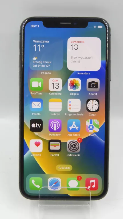 SMARTFON APPLE IPHONE X 64GB BAT.73% ZBITE PLECY