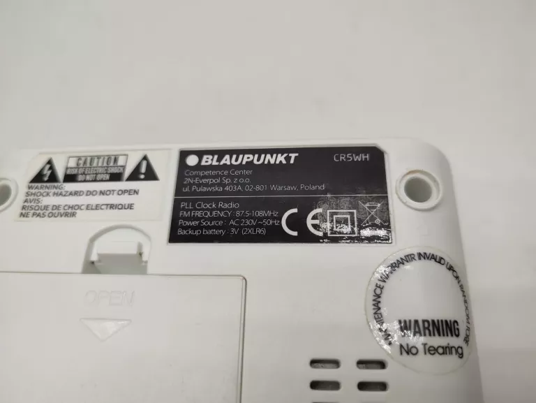RADIOBUDZIK BLAUPUNKT CR5WH RADIO FM BUDZIK ZEGAREK