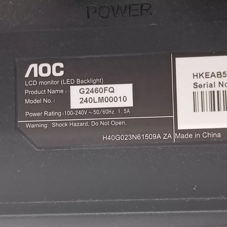 MONITOR AOC G2460FQ 144HZ