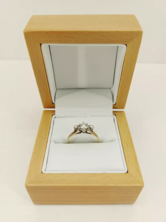 ZŁOTY PIERŚCIONEK Z DIAMENTAMI 585 0.43CT 2,28G R18 WYPRZEDAŻ