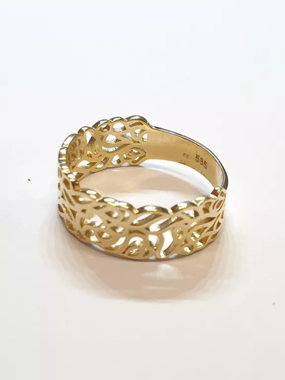 PIĘKNY ZŁOTY PIERŚCIONEK R 20 14 K