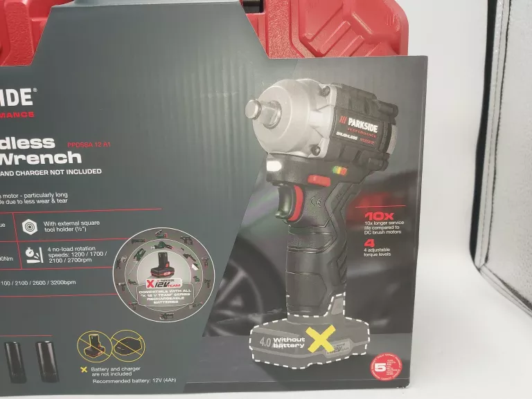 KLUCZ UDAROWY PARKSIDE 12V CORDLESS PPDSSA 12 A1 KOMPLET