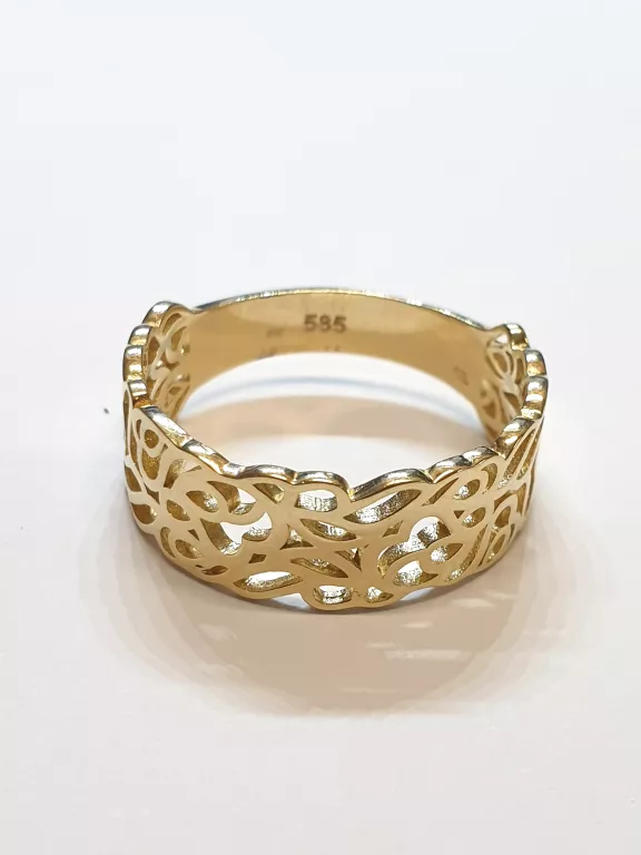 PIĘKNY ZŁOTY PIERŚCIONEK R 20 14 K