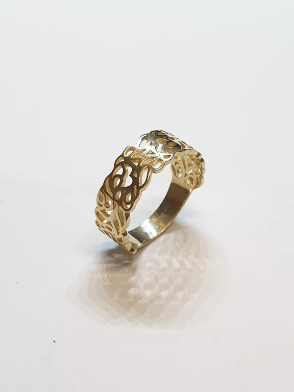 PIĘKNY ZŁOTY PIERŚCIONEK R 20 14 K