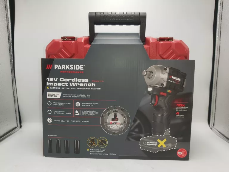 KLUCZ UDAROWY PARKSIDE 12V CORDLESS PPDSSA 12 A1 KOMPLET