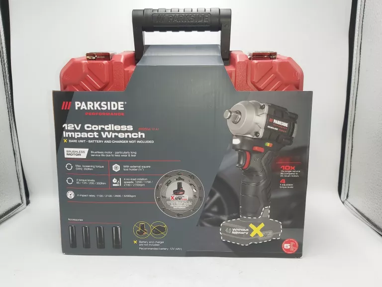 KLUCZ UDAROWY PARKSIDE 12V CORDLESS PPDSSA 12 A1 KOMPLET