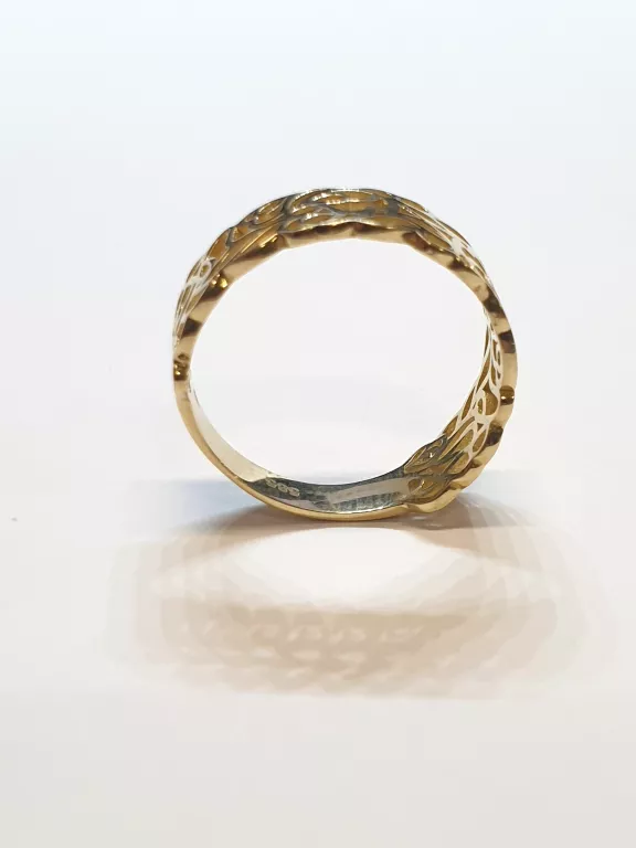 PIĘKNY ZŁOTY PIERŚCIONEK R 20 14 K