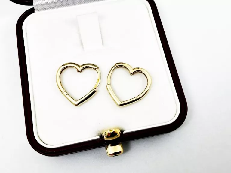 ZŁOTE KOLCZYKI SERDUSZKA P.585, WAGA: 1,72G