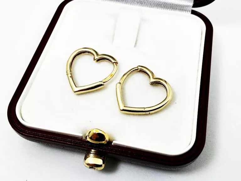 ZŁOTE KOLCZYKI SERDUSZKA P.585, WAGA: 1,72G