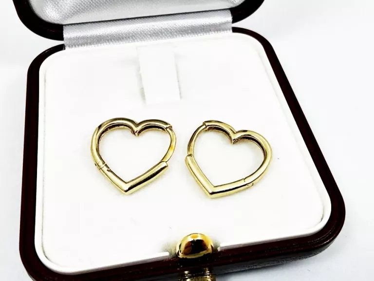 ZŁOTE KOLCZYKI SERDUSZKA P.585, WAGA: 1,72G