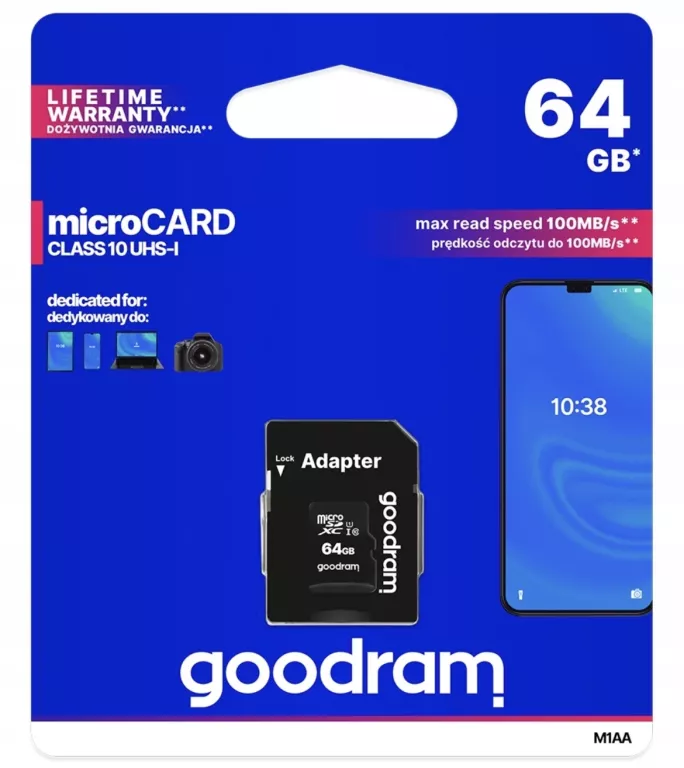 KARTA PAMIĘCI MICRO SD 64 GB GOODRAM CLASS 10