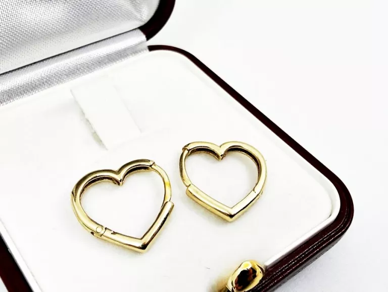 ZŁOTE KOLCZYKI SERDUSZKA P.585, WAGA: 1,72G