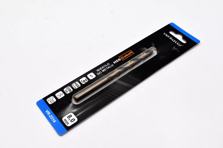 WIERTŁO HSS DO METALU KOBALTOWE 8,0MM VERKATTO V-PLUS VR-2314