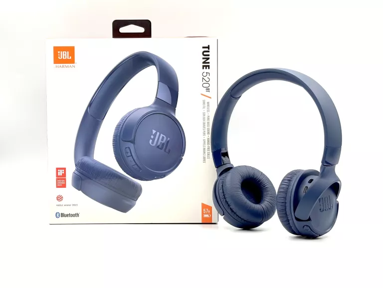 SŁUCHAWKI JBL TUNE 520BT NIEBIESKIE NAUSZNE KOMPLET + GW