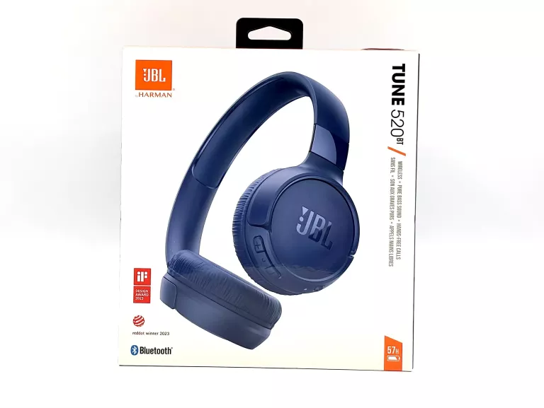 SŁUCHAWKI JBL TUNE 520BT NIEBIESKIE NAUSZNE KOMPLET + GW