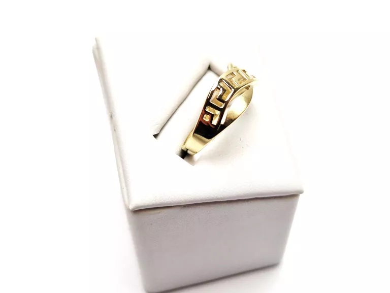 ŚLICZNY ZŁOTY PIERŚCIONEK [375, 2,07G, R.17]