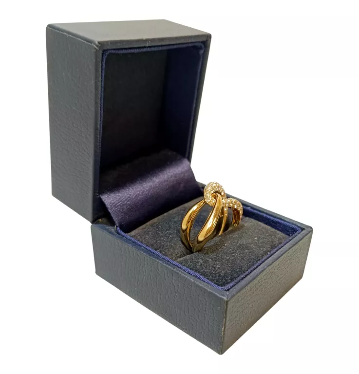 FENOMENALNY ZŁOTY PIERŚCIONEK PRÓBY 750 BRYLANTY ROZMIAR 15