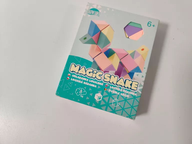 UKŁADANKA LOGICZNA MAGICZNY WĄŻ PASTELOWY KOLOR 48 ELEMENTÓW