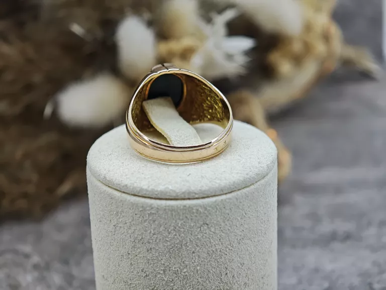 ZŁOTY SYGNET MĘSKI PRÓBA 585 WAGA 7.84G ROZM 22