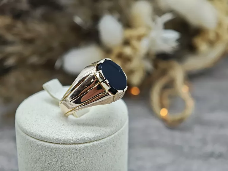 ZŁOTY SYGNET MĘSKI PRÓBA 585 WAGA 7.84G ROZM 22