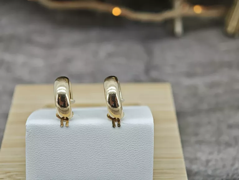 CUDOWNE ZŁOTE KOLCZYKI KOŁA PRÓBY 585 W.1,92G