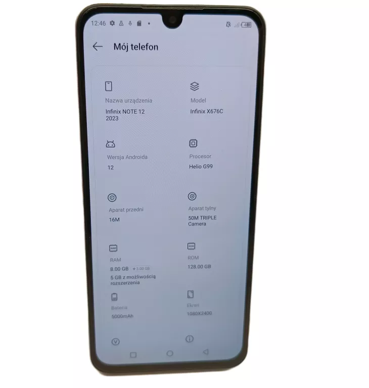 TELEFON INFINIX NOTE 12 2023 6,7" 8/128GB 5000MAH