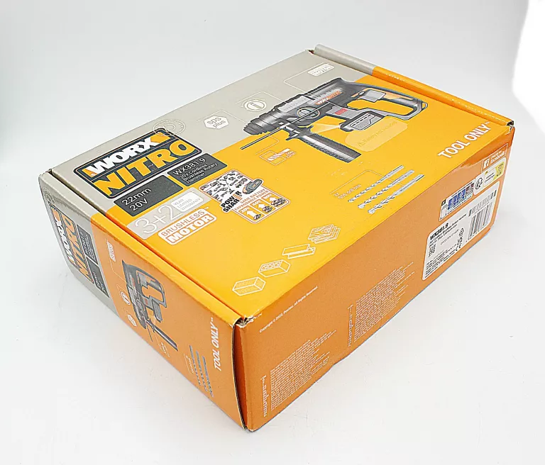 MŁOTOWIERTARKA BEZSZCZOTKOWA WORX WX381.9 20V NITRO