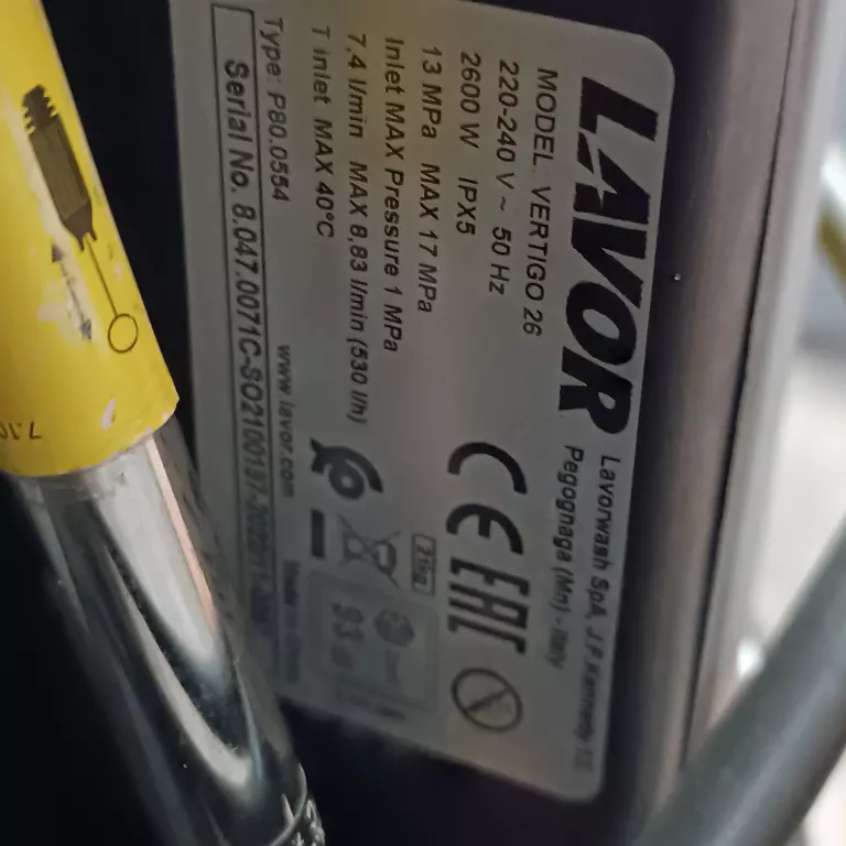 MYJKA CIŚNIENIOWA LAVOR VERTIGO 26