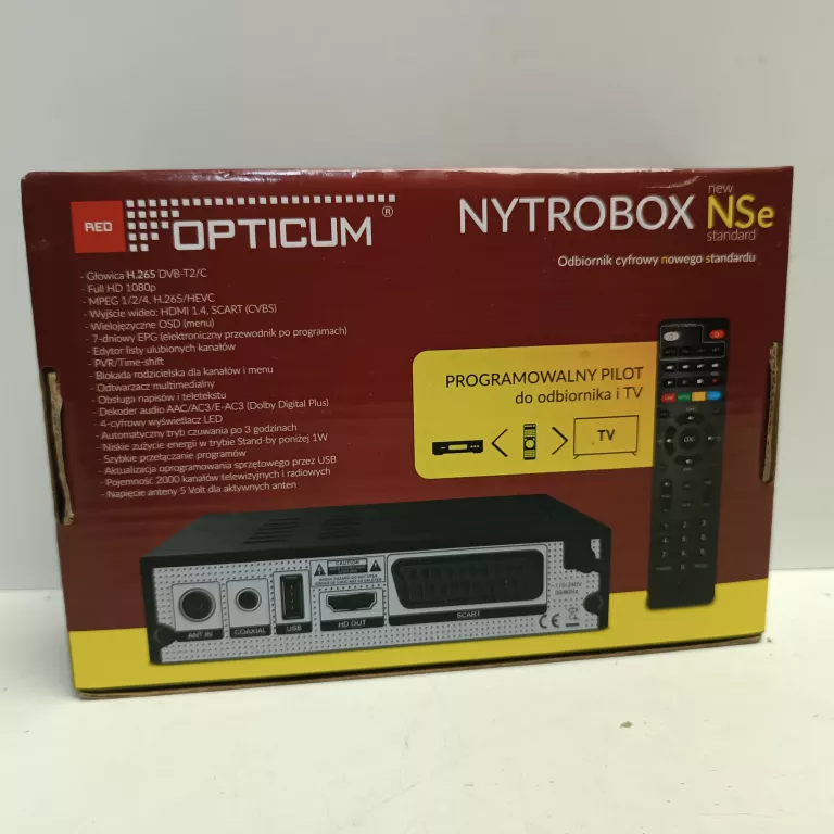 DEKODER OPTICUM DVBT2  H,265