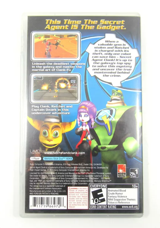 SECRET AGENT CLANK PSP