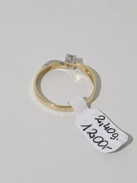 ZŁOTY PIERŚCIONEK Z CYRKONIĄ 585 2,38G R.23
