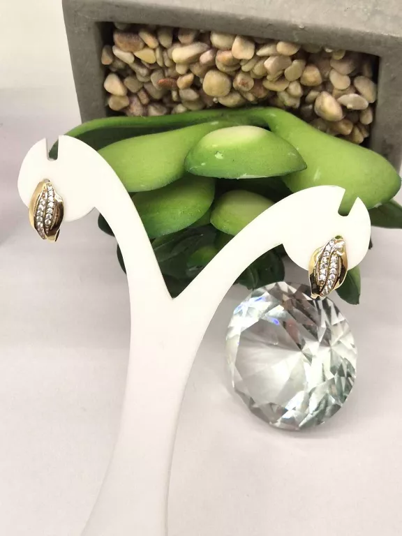 PIĘKNE ZŁOTE KOLCZYKI 585 2,22 GR