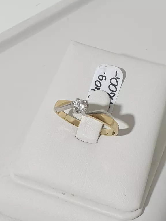 ZŁOTY PIERŚCIONEK Z CYRKONIĄ 585 2,38G R.23