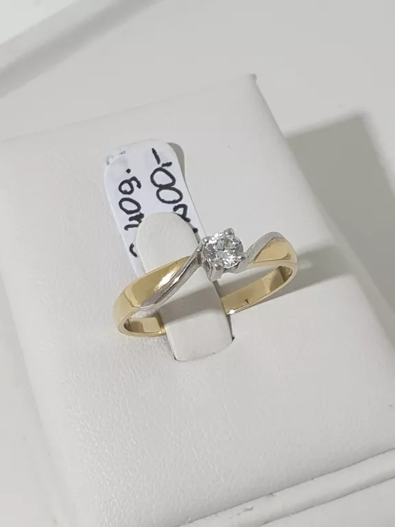 ZŁOTY PIERŚCIONEK Z CYRKONIĄ 585 2,38G R.23