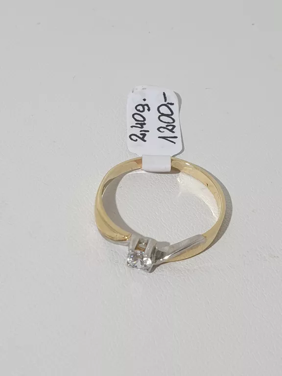 ZŁOTY PIERŚCIONEK Z CYRKONIĄ 585 2,38G R.23