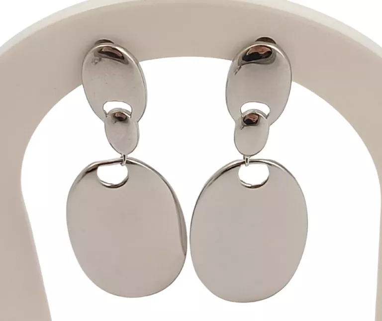 SREBRNE KOLCZYKI OWAL SZTYFT 925