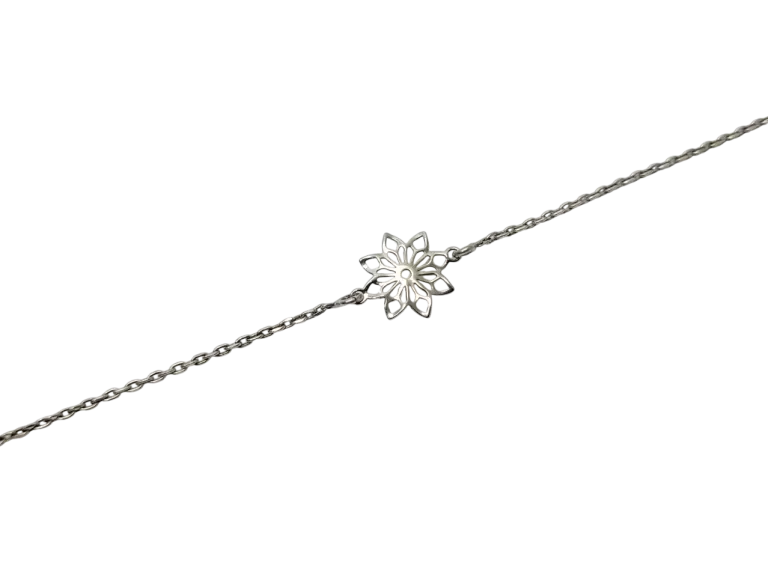 SREBRNA BRANSOLETKA KWIATEK 1,26G PR.925 DŁ.20CM