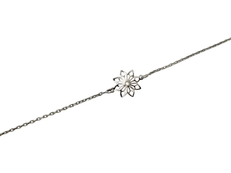 SREBRNA BRANSOLETKA KWIATEK 1,26G PR.925 DŁ.20CM