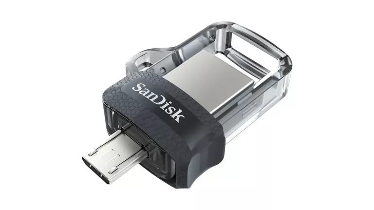 PENDRIVE SANDISK ULTRA DUAL DRIVE 128 GB MICRO-USB, USB 3.0 SZARY