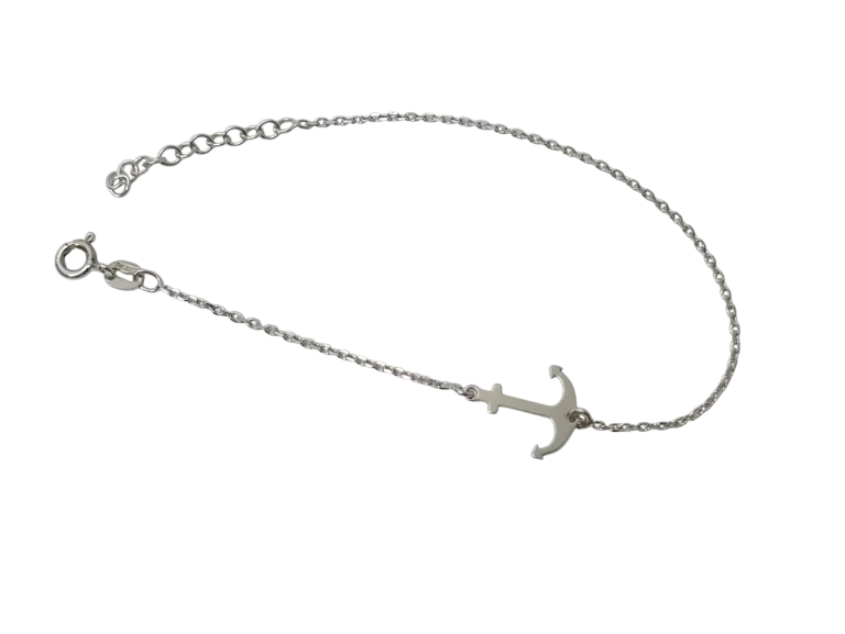 SREBRNA BRANSOLETKA Z KOTWICĄ 1,26G PR.925 DŁ.20CM