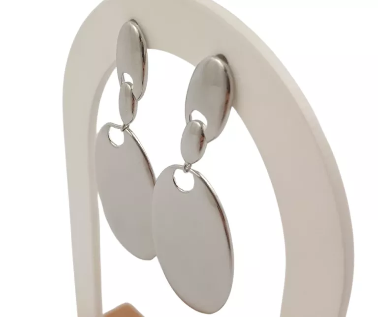 SREBRNE KOLCZYKI OWAL SZTYFT 925