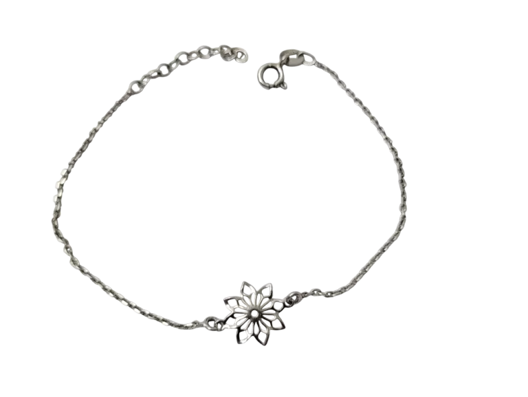 SREBRNA BRANSOLETKA KWIATEK 1,26G PR.925 DŁ.20CM