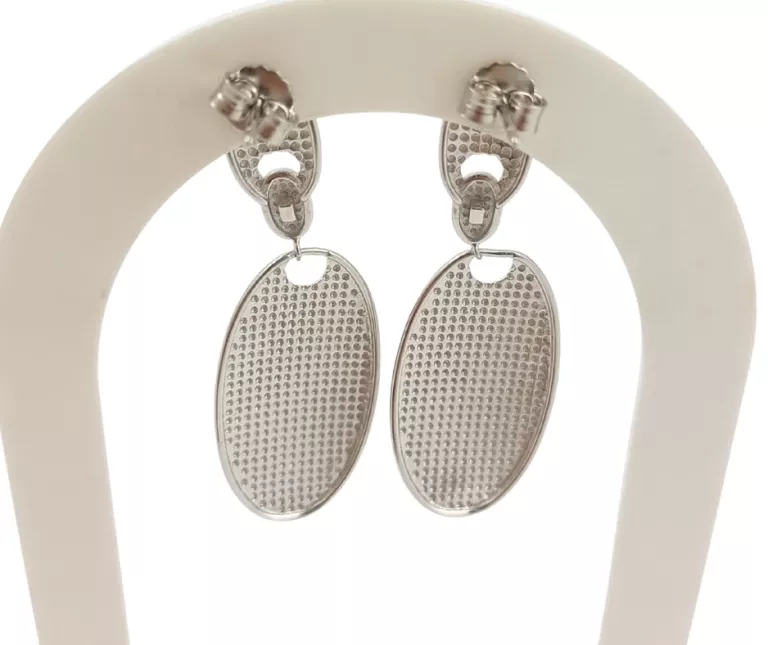 SREBRNE KOLCZYKI OWAL SZTYFT 925