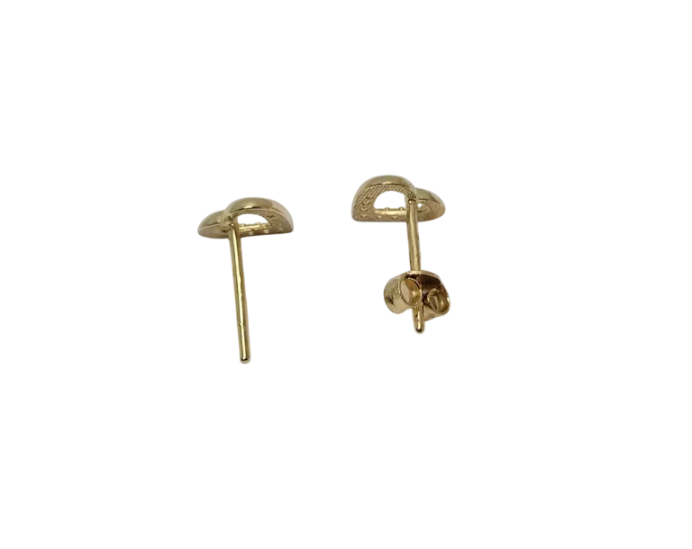 ZŁOTE KOLCZYKI SERCA Z CYRKONIAMI 0,71G PR.585 *BRAK 1 ZATYCZKI*