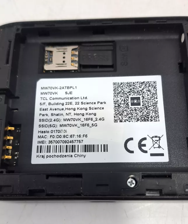 ROUTER ALCATEL LINK ZONE MW70